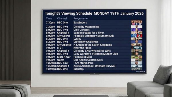 Whats On TV Tonight MONDAY 19TH January 2026