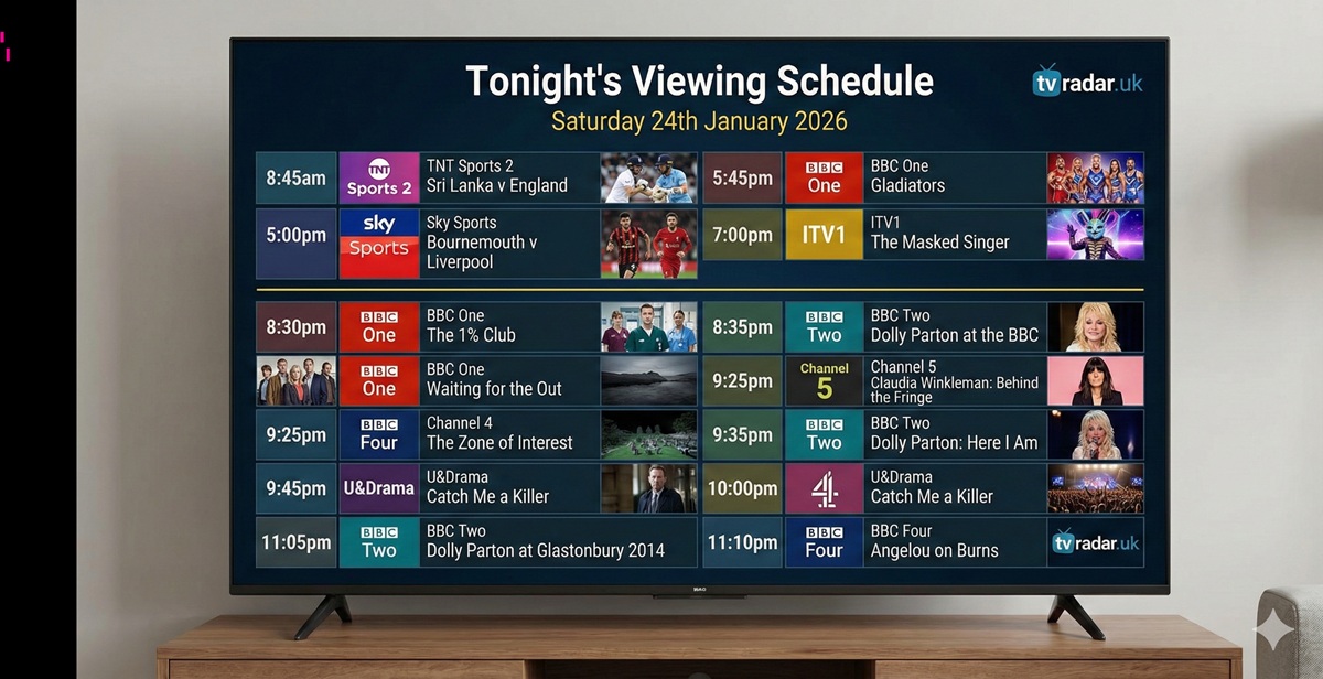 Whats On TV Tonight Saturday 24th January 2026