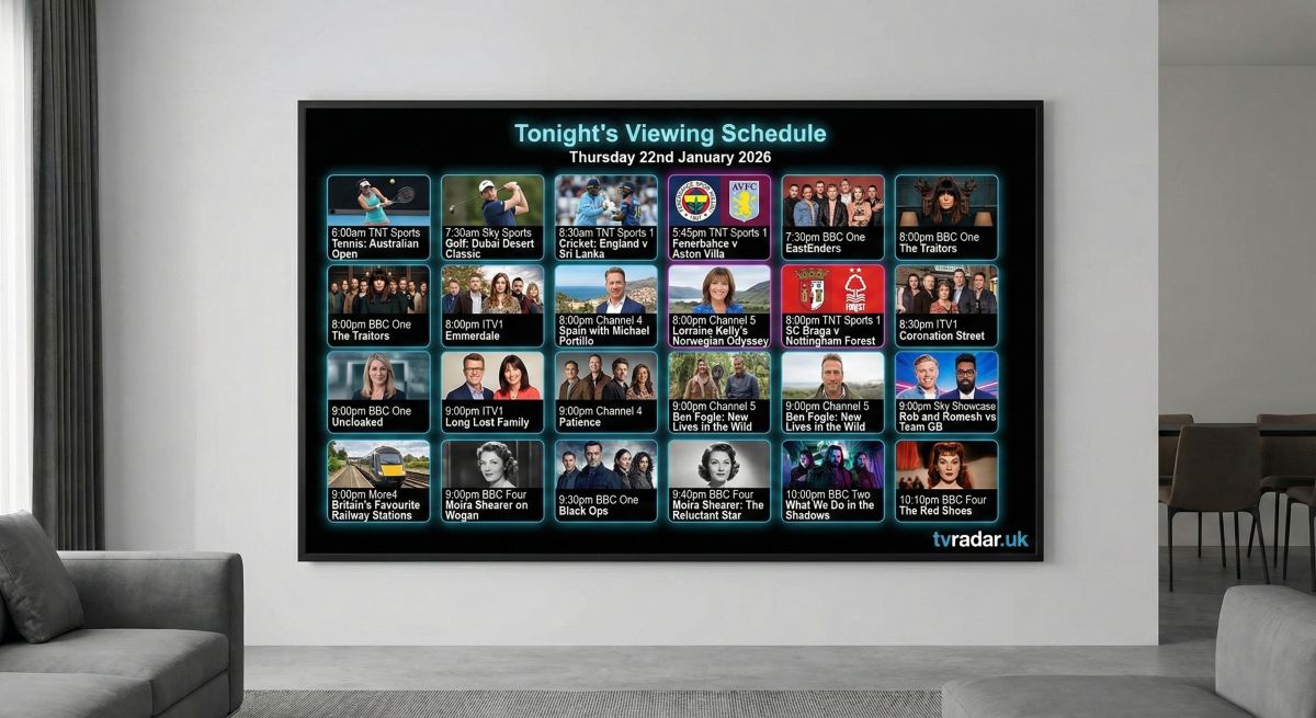 What's On TV Tonight Thursday 22nd January 2026