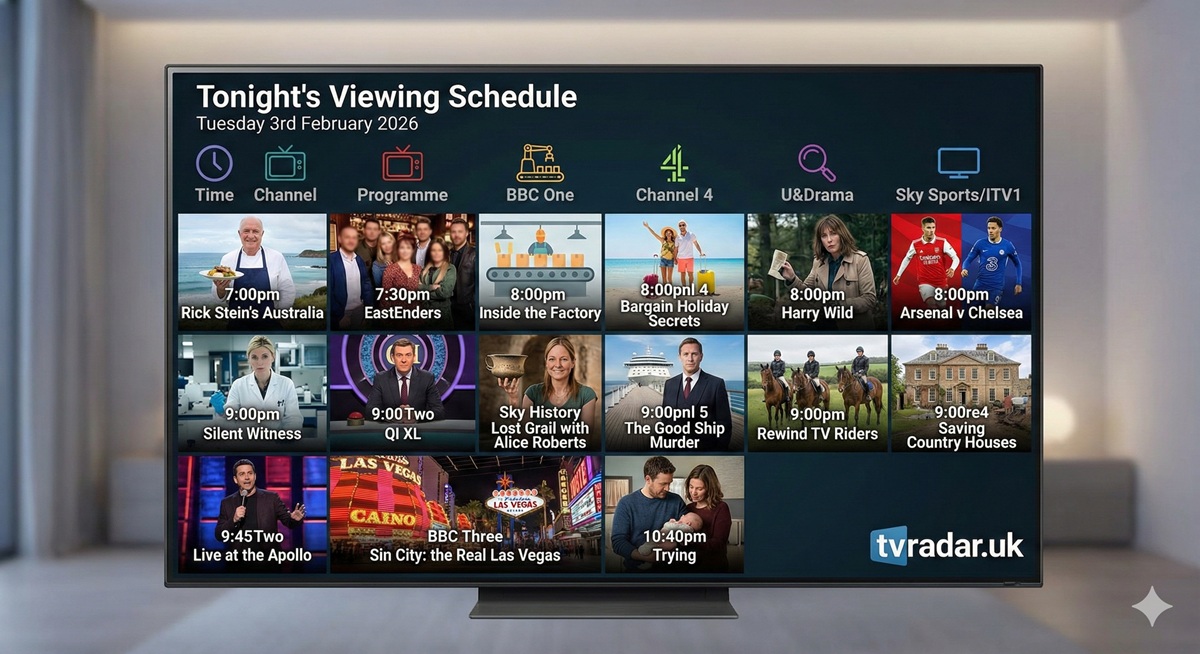 What’s On TV Tonight Tuesday 3rd February 2026