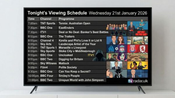 What's On TV Tonight Wednesday 21st January 2026