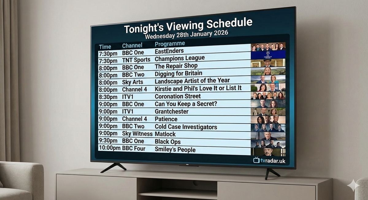 Whats On TV Tonight Wednesday 28th January 2026