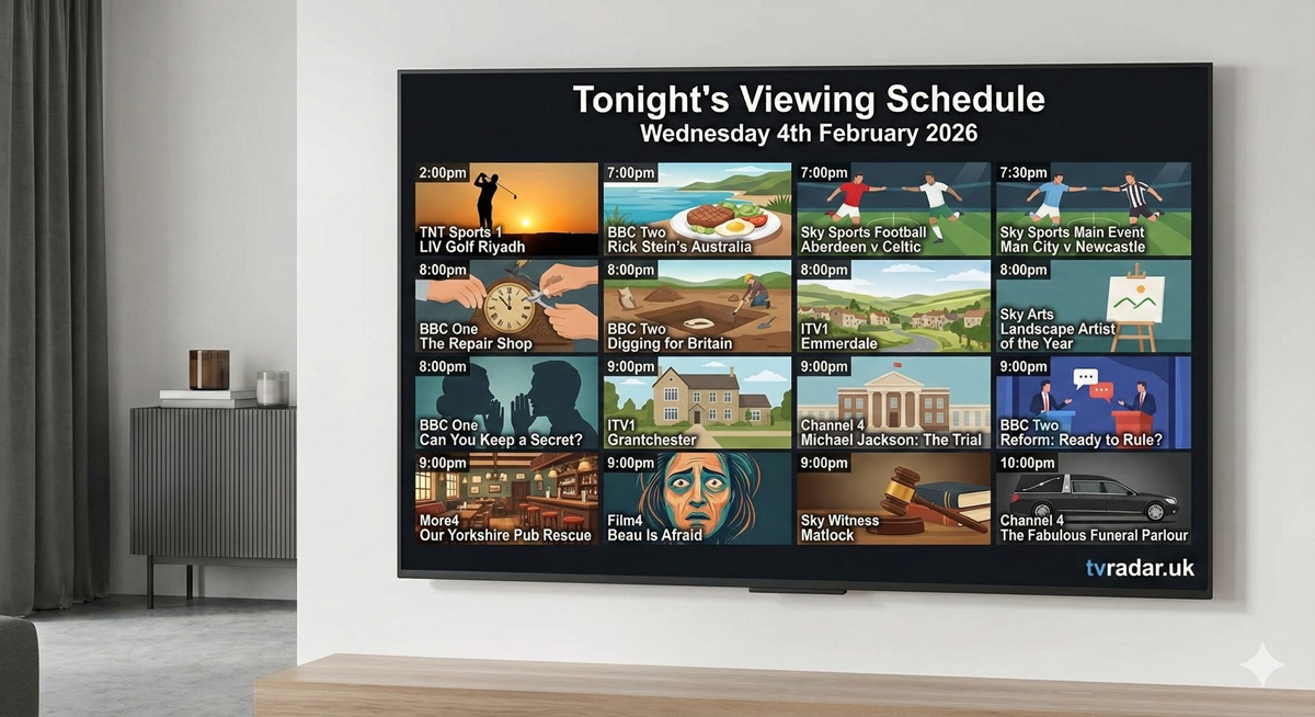 What's On TV Tonight Wednesday 4th February 2026