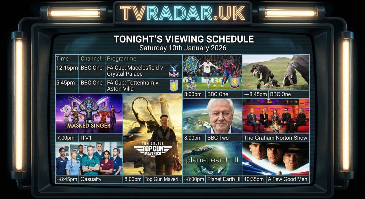 What's On TV Tonight: Saturday 10th January 2026