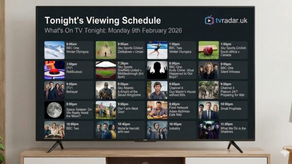 What's On TV Tonight Monday 9th February 2026