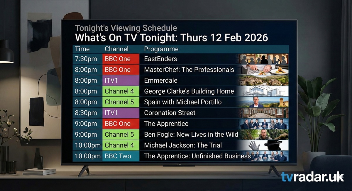 What's On TV Tonight: Thurs 12 Feb 2026 – The Apprentice, MasterChef & George Clarke