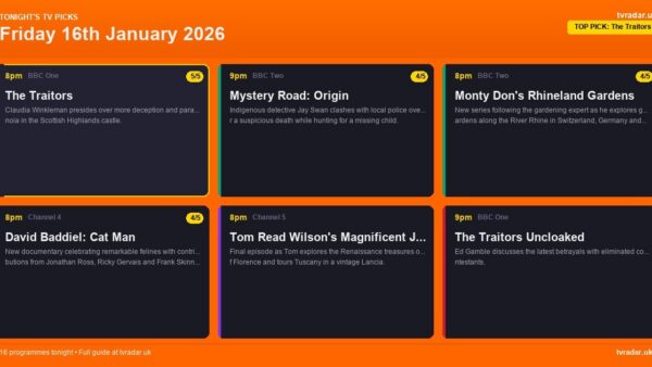 Whats On Tv Tonight Friday 16 January 2026