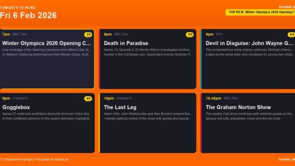 Whats On Tv Tonight Friday 6 February 2026
