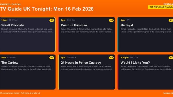 Whats On Tv Tonight Monday 16 February 2026