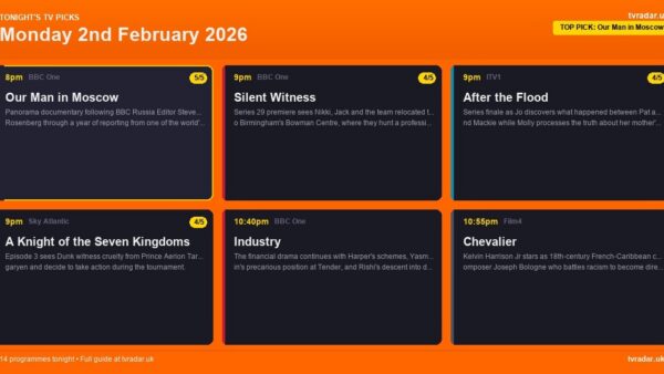 Whats On Tv Tonight Monday 2 February 2026
