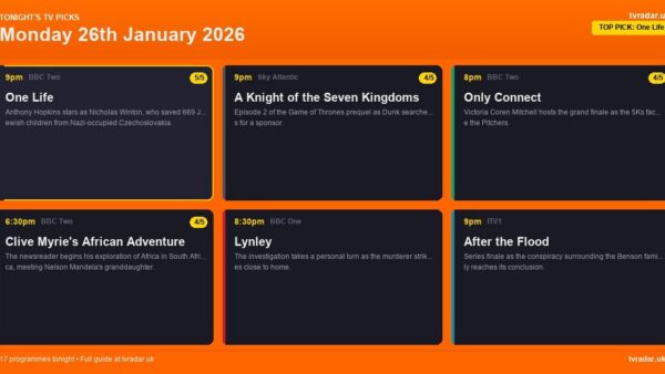 Whats On Tv Tonight Monday 26 January 2026