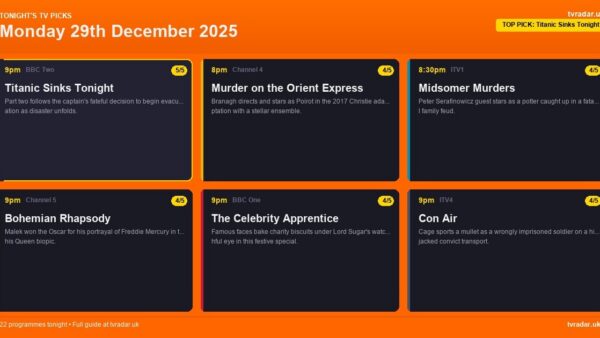 Whats On Tv Tonight Monday 29 December 2025