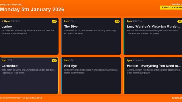 Whats On Tv Tonight Monday 5 January 2026
