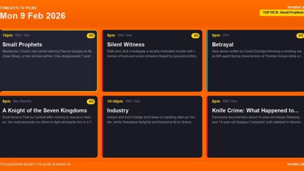 Whats On Tv Tonight Monday 9 February 2026