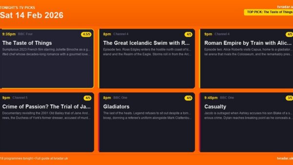 Whats On Tv Tonight Saturday 14 February 2026