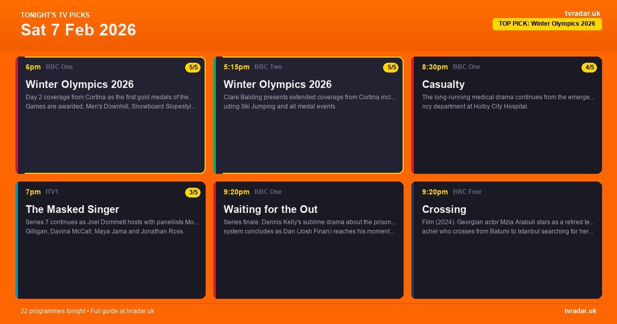 What’s On TV Tonight: Sat 7 Feb 2026 – Winter Olympics, Waiting for the Out & Six Nations