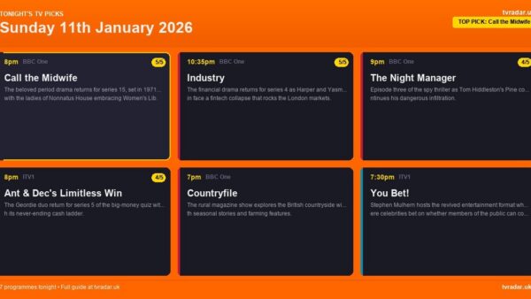 Whats On Tv Tonight Sunday 11 January 2026