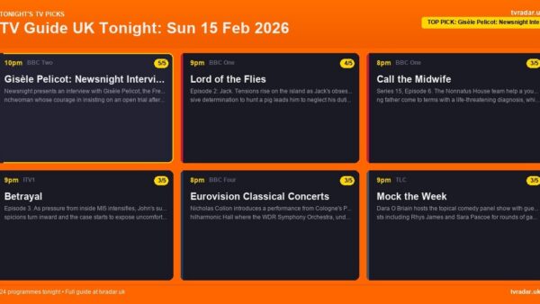 Whats On Tv Tonight Sunday 15 February 2026