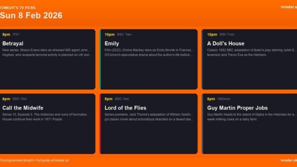 Whats On Tv Tonight Sunday 8 February 2026