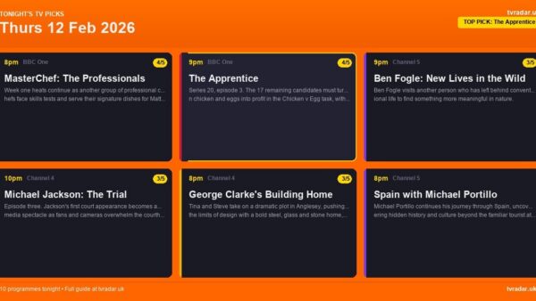 Whats On Tv Tonight Thursday 12 February 2026