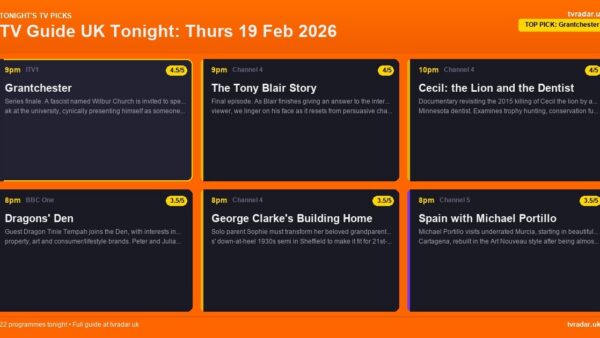 Whats On Tv Tonight Thursday 19 February 2026