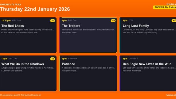 Whats On Tv Tonight Thursday 22 January 2026