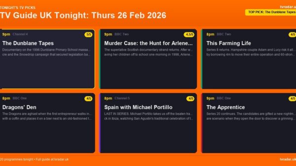 Whats On Tv Tonight Thursday 26 February 2026