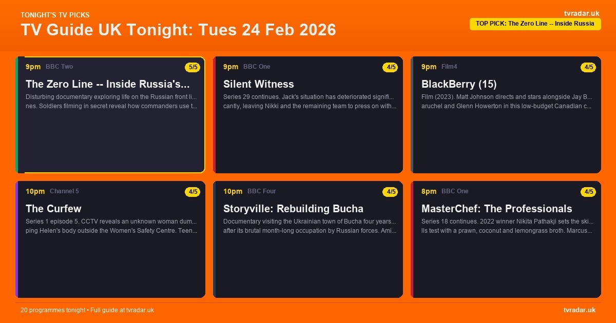 Whats On Tv Tonight Tuesday 24 February 2026
