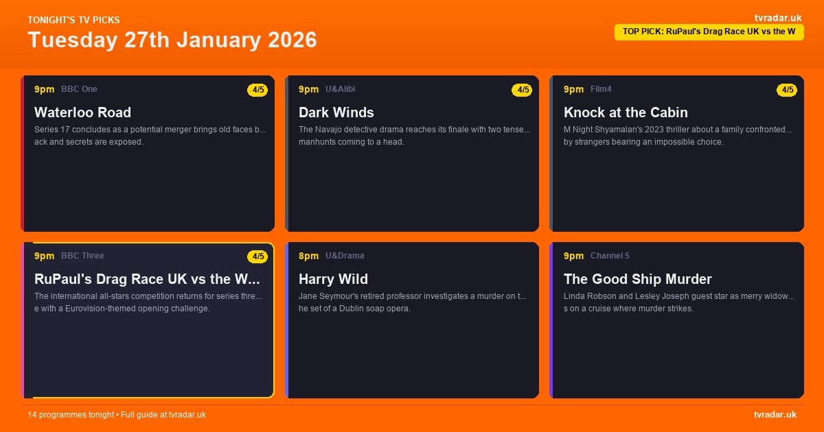 Whats On Tv Tonight Tuesday 27 January 2026