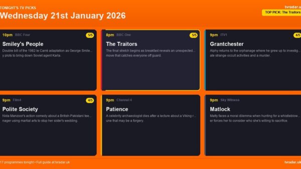 Whats On Tv Tonight Wednesday 21 January 2026