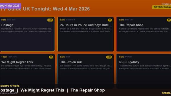 Whats On Tv Tonight Wednesday 4 March 2026