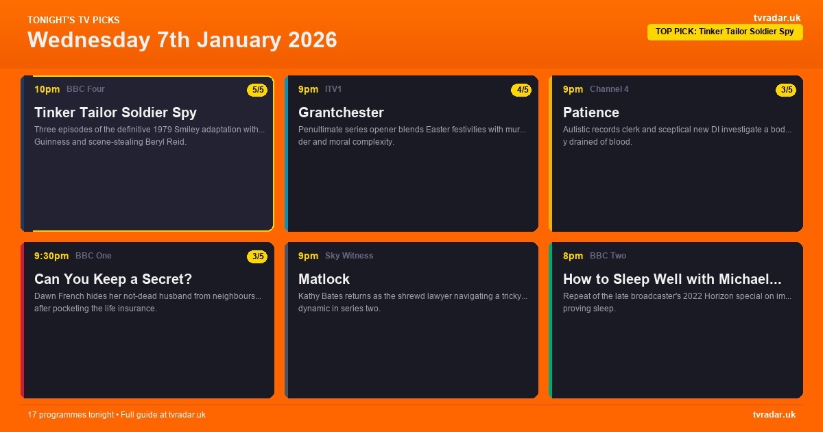 Whats On Tv Tonight Wednesday 7 January 2026