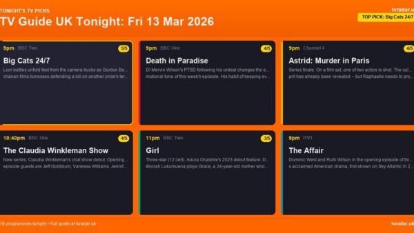 Whats On Tv Tonight Friday 13 March 2026