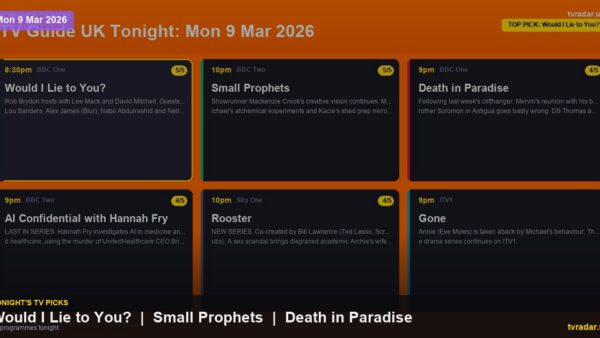 Whats On Tv Tonight Monday 9 March 2026