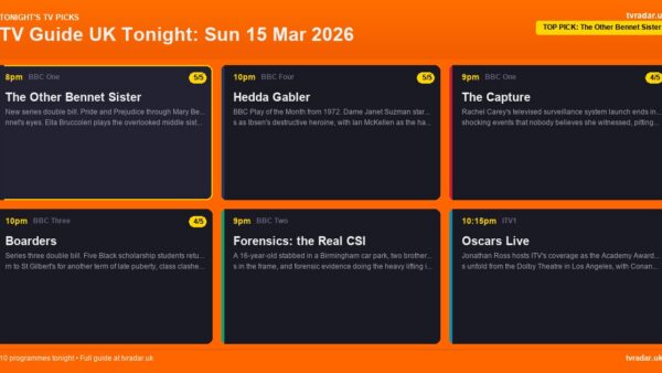 Whats On Tv Tonight Sunday 15 March 2026
