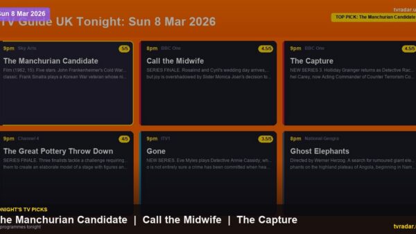 Whats On Tv Tonight Sunday 8 March 2026