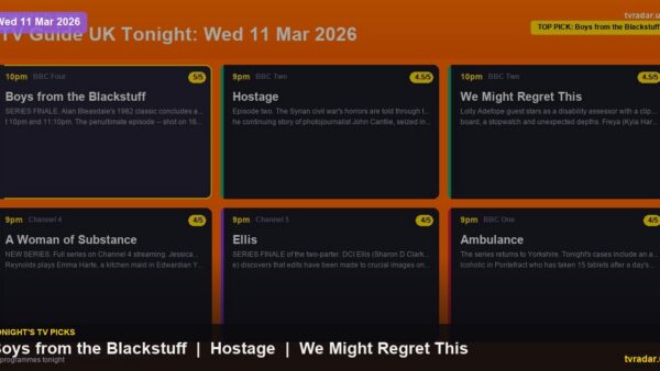 Whats On Tv Tonight Wednesday 11 March 2026