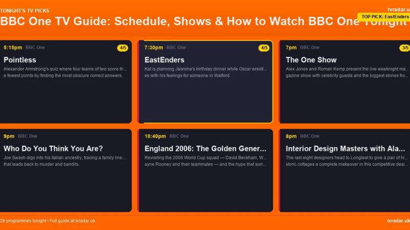 BBC One TV Guide: Schedule, Shows & How to Watch BBC One Tonight