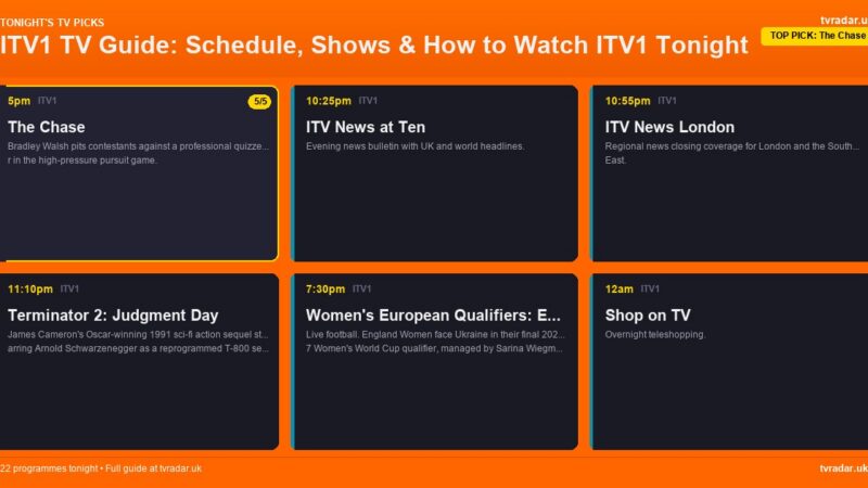 ITV1 TV Guide: Schedule, Shows & How to Watch ITV1 Tonight