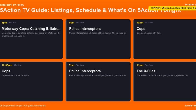 5Action TV Guide: Listings, Schedule & What’s On 5Action Tonight