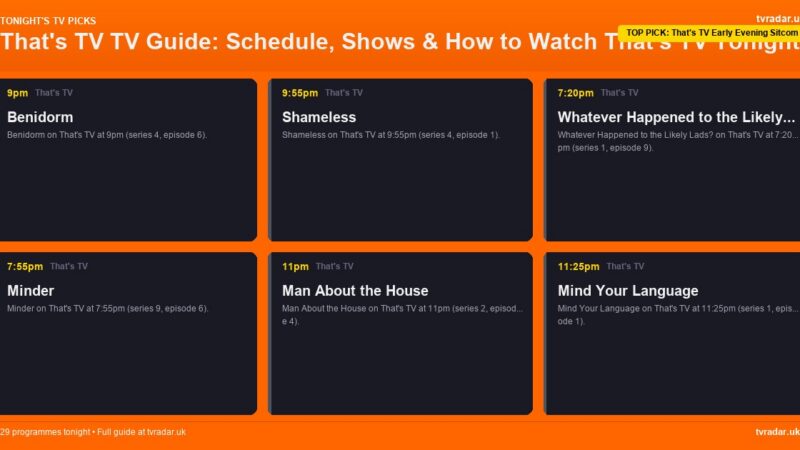 That’s TV TV Guide: Listings, Schedule & What’s On That’s TV Tonight