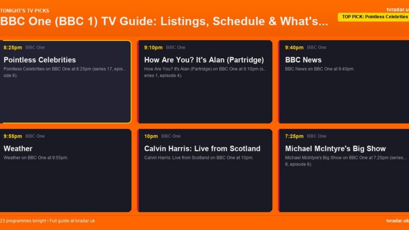 BBC One (BBC 1) TV Guide: Listings, Schedule & What’s On BBC One Tonight