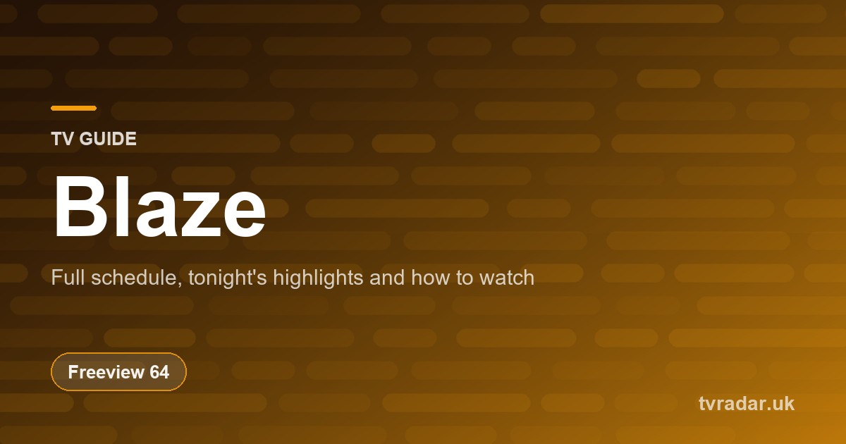 Blaze TV Guide: Listings, Schedule & What’s On Blaze Tonight