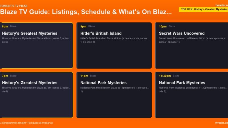 Blaze TV Guide: Listings, Schedule & What’s On Blaze Tonight
