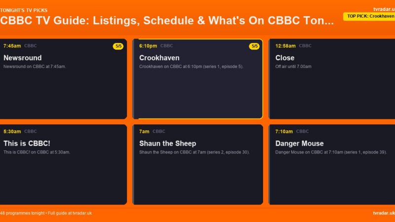 CBBC TV Guide: Listings, Schedule & What’s On CBBC Tonight