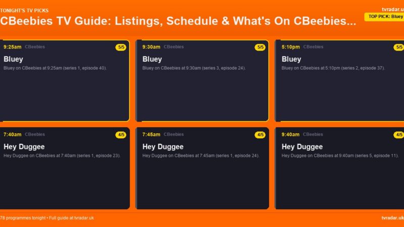 CBeebies TV Guide: Listings, Schedule & What’s On CBeebies Tonight