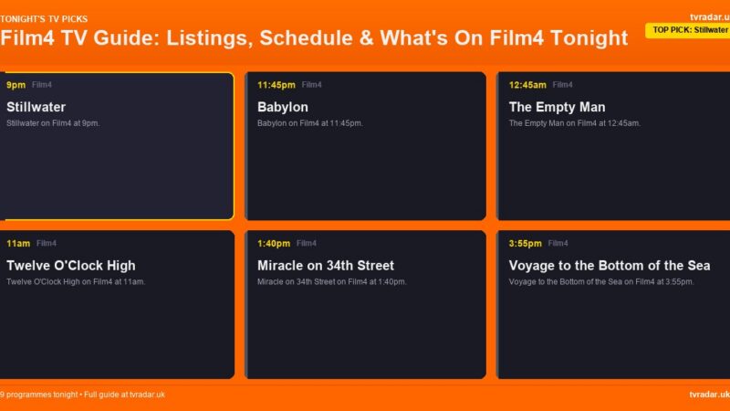 Film4 TV Guide: Listings, Schedule & What’s On Film4 Tonight