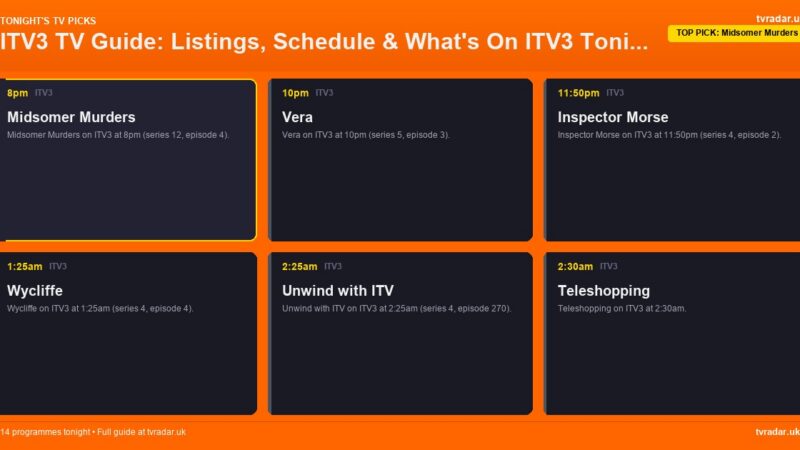 ITV3 TV Guide: Listings, Schedule & What’s On ITV3 Tonight