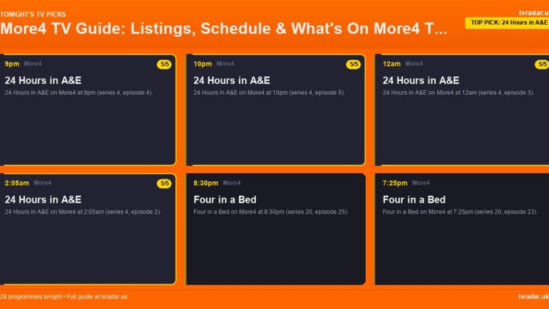 More4 TV Guide: Listings, Schedule & What’s On More4 Tonight
