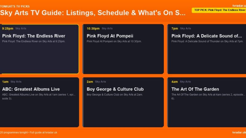 Sky Arts TV Guide: Listings, Schedule & What’s On Sky Arts Tonight